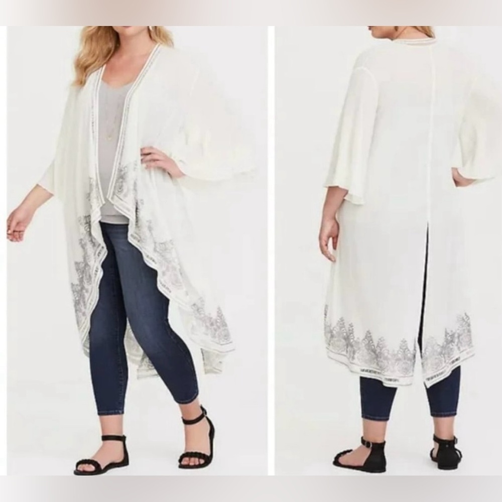Torrid Cream Kimono Cardigan